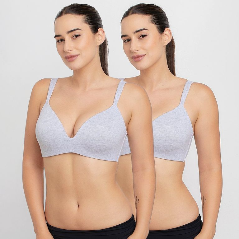 Pack de 2 Sostenes Algodón Sin Arco Mujer