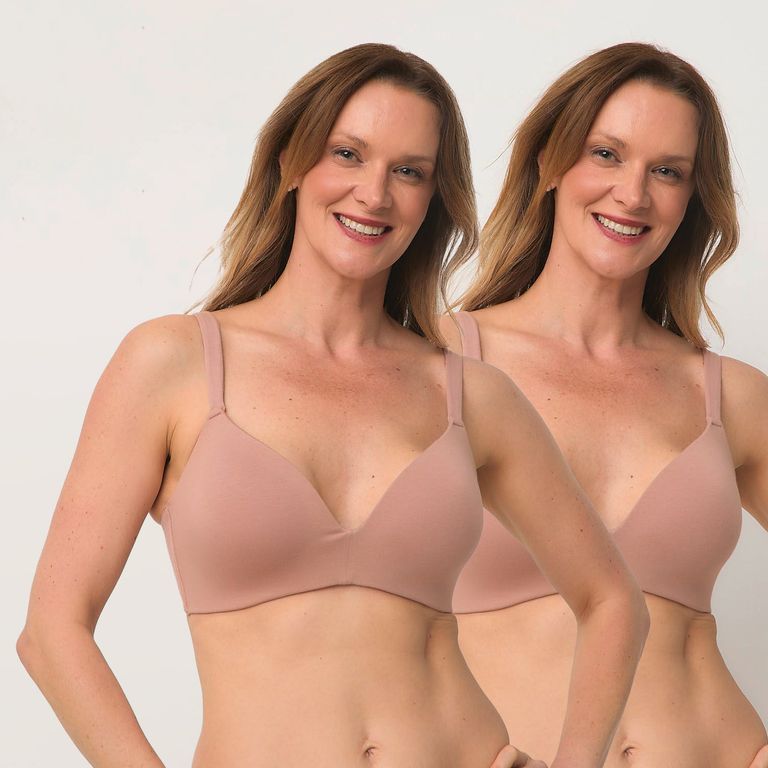 Pack de 2 Sostenes Algodón Sin Arco Mujer