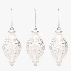MICA - Set 3 Gotas 15 Cm Adorno Árbol Colgante Navidad
