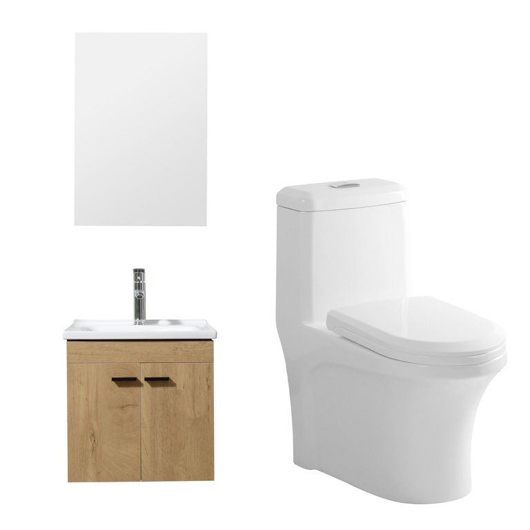 Combo Mueble de Baño con Lavamanos + Sanitario One piece