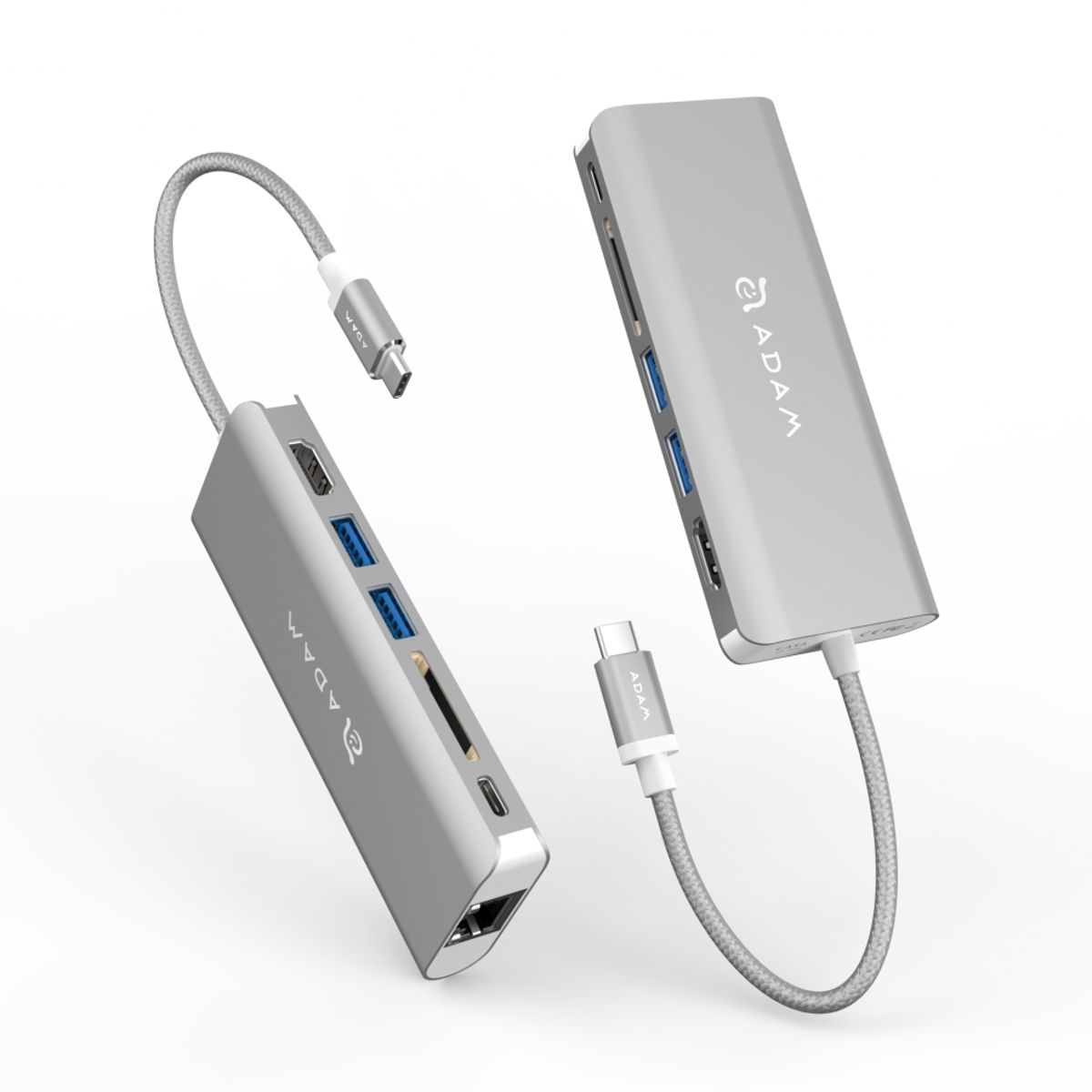 ADAM ELEMENTS - Hub USB-C a USB 3.1 x 2, USB-C x 1, HDMI, RJ45, SD CASA Adam Elements