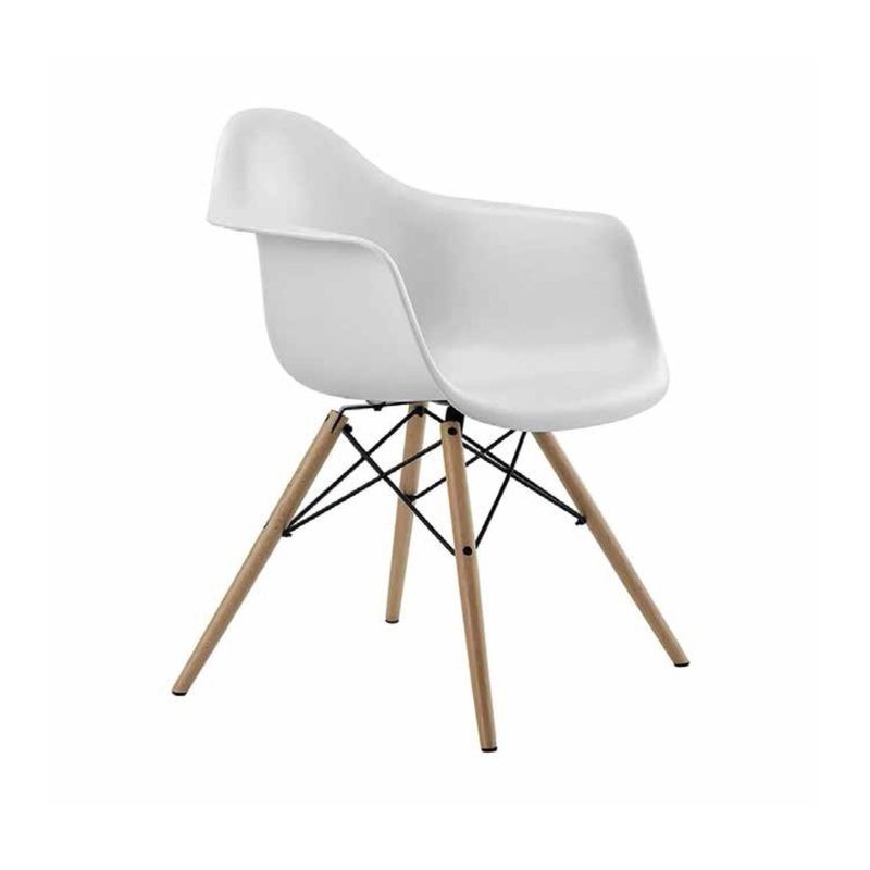 GENERICO - Pack 4 Sillas Butaca Estilo Eames Blancas