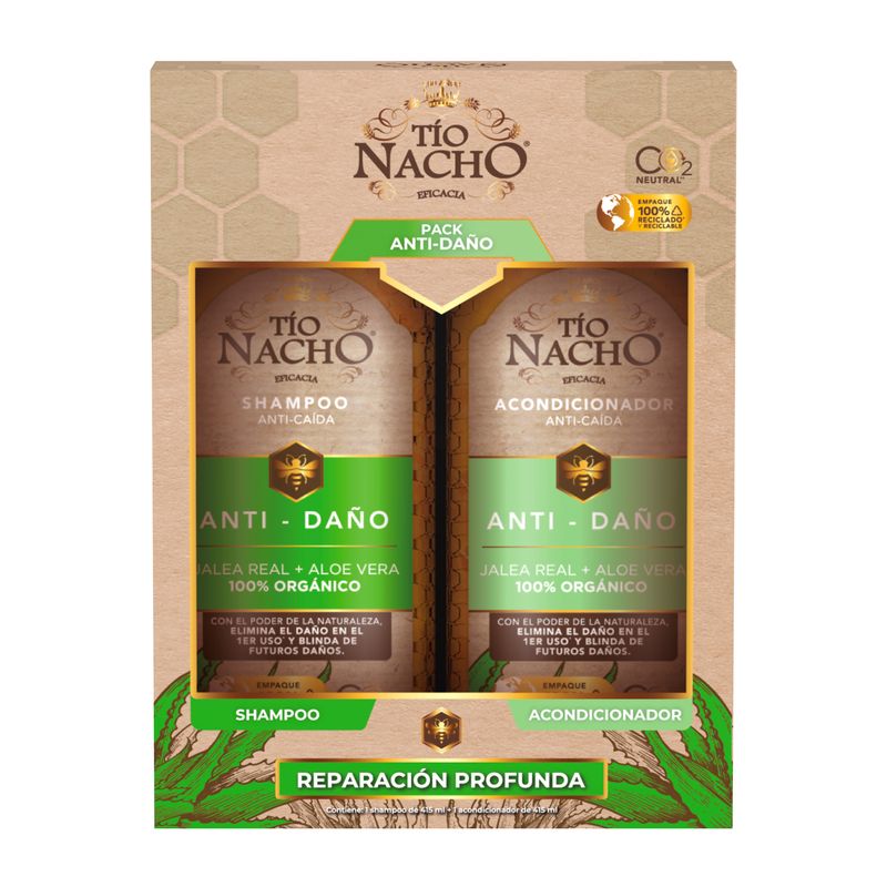 TIO NACHO - Tío Nacho Pack Aloe Vera 01 Shampoo + 01 Acondicionador