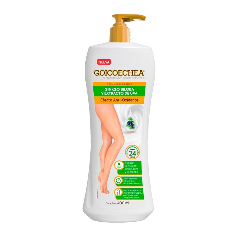 GOICOECHEA - Goicoechea Crema Antioxidante Ginkgo Biloba y Extracto de Uva 400 ml