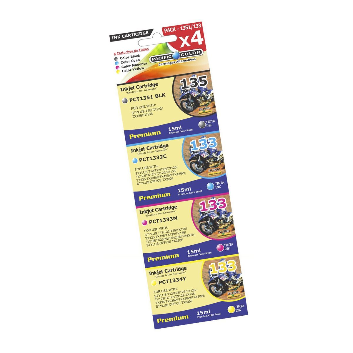 PACIFIC - Pack Tintas T135 Alternativa Pacific Color