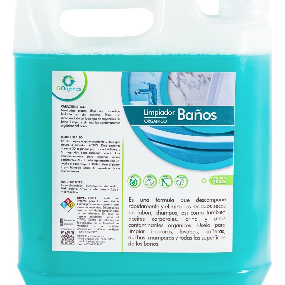 GORGANICS - Limpiador de Baños Orgánico 5 L