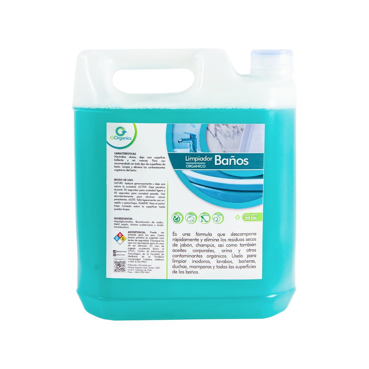 GORGANICS - Limpiador de Baños Orgánico 5 L