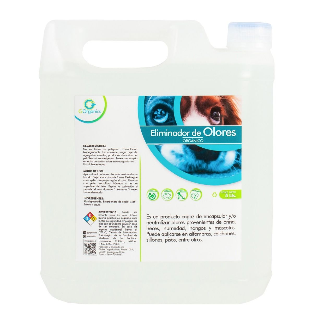 GORGANICS - Eliminador de Olores Orgánico 5 L