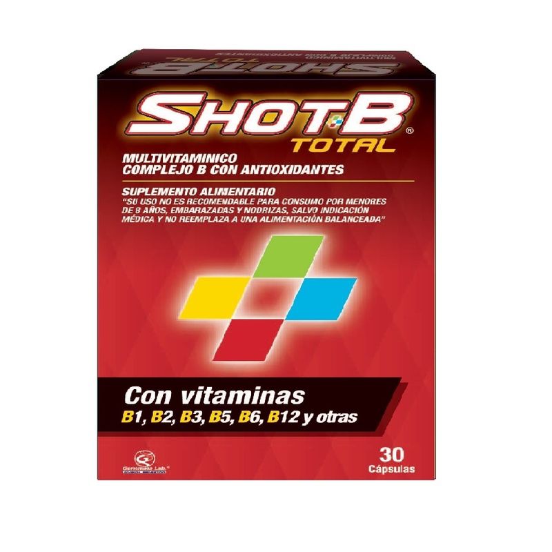 GENOMMA LAB - Shot B Multivitamínico Total 30 Cápsulas