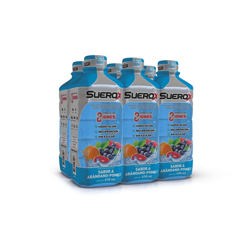 SUEROX - Suerox Pack 06 Bebidas Hidratantes Arándano-Pomelo 600ml C/u