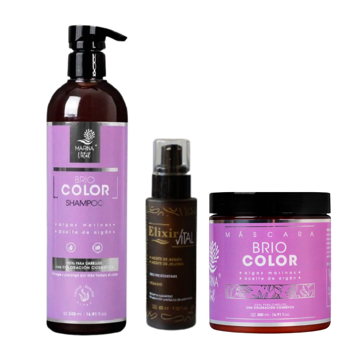 MARINA VITAL - Shampoo y máscara Briocolor  Serum
