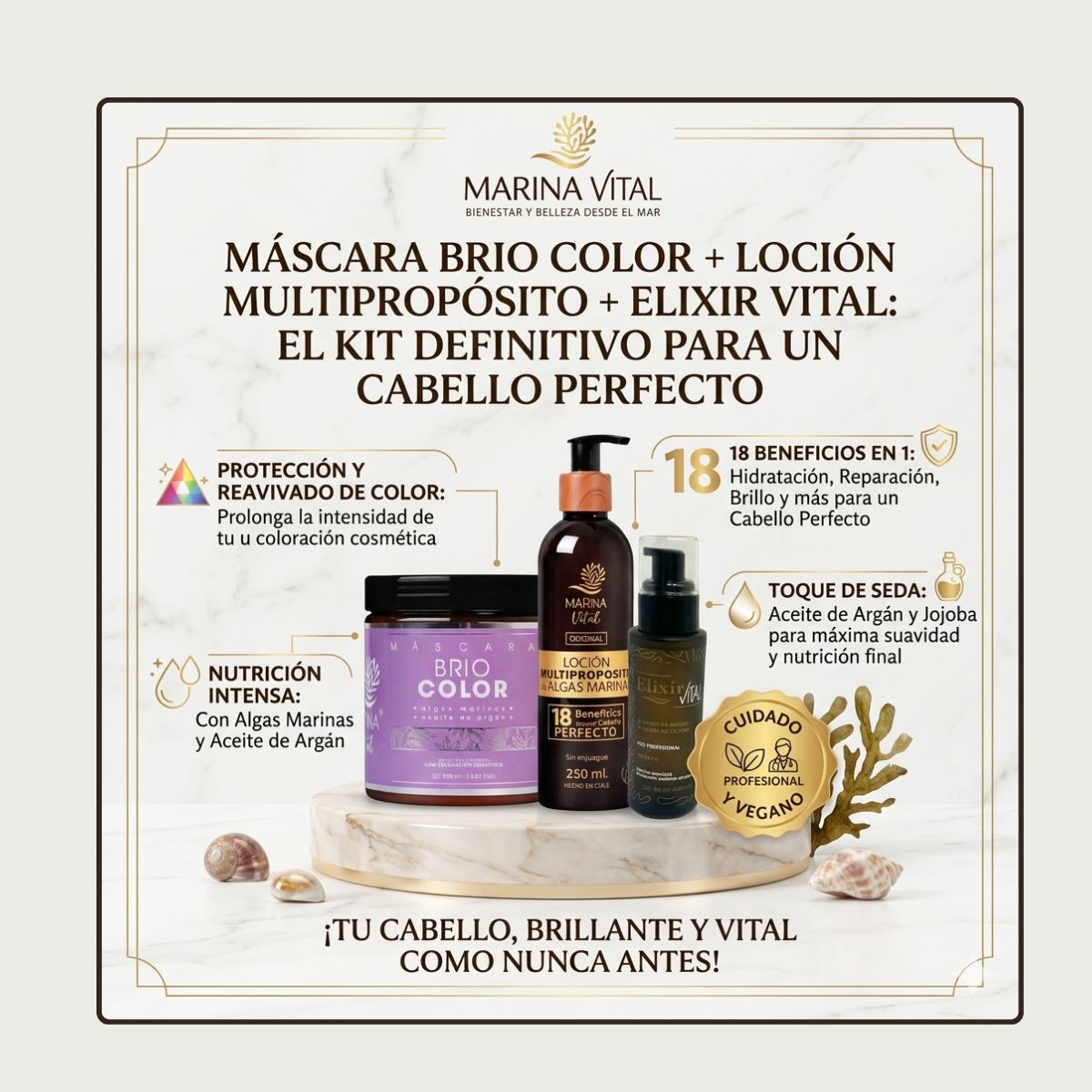 MARINA VITAL - Máscara Briocolor Loción multipropósito y serum
