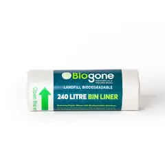 BIOGONE - Bolsa de Basura Biodegradable Extra Grande 240 Litros