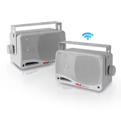PYLE - Parlantes Bluetooth De Interior Y Exterior Blancos