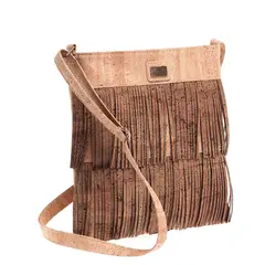 RC CORK - Cartera Cavaleira café flecos marca