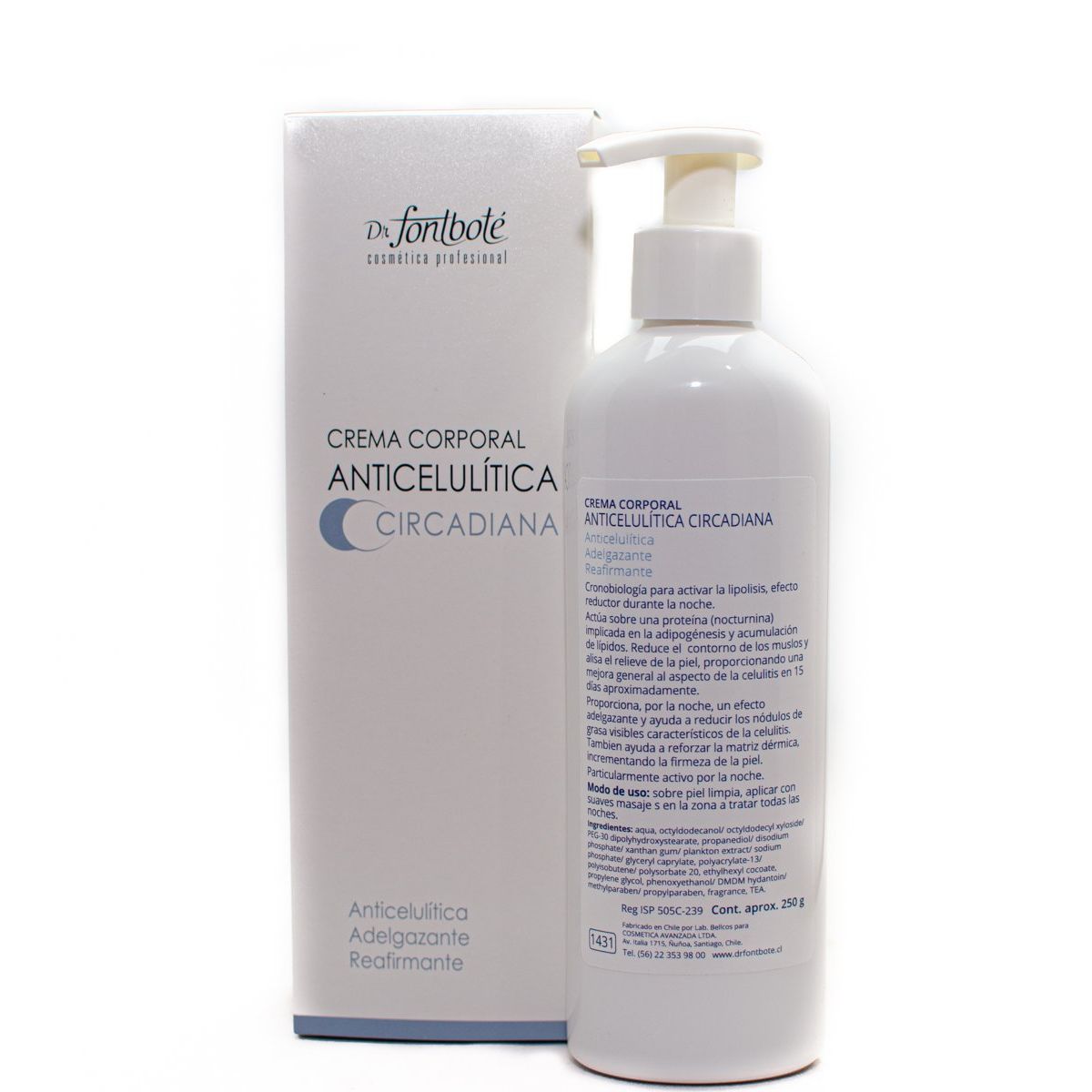 DR FONTBOTE - Crema corporal anticelulítica circadiana. 250 g.-