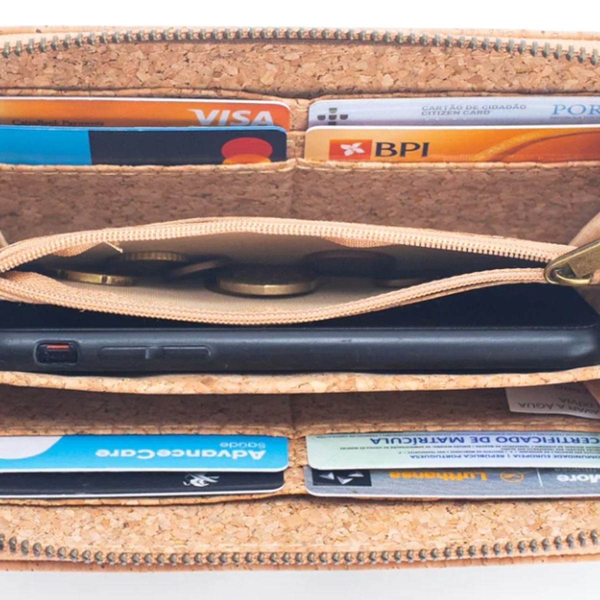 RC CORK - Billetera Lousá mujer beige marca RC Cork