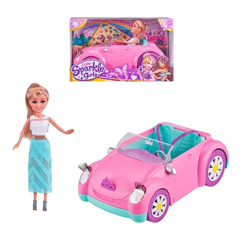 SPARKLE GIRLZ - Auto Convertible Con Muñeca De 27 Cms Sparkle Girlz