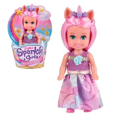 SPARKLE GIRLZ - MUÃ‘ECA 12 CMS PRINCESA UNICORNIO - ROSADA