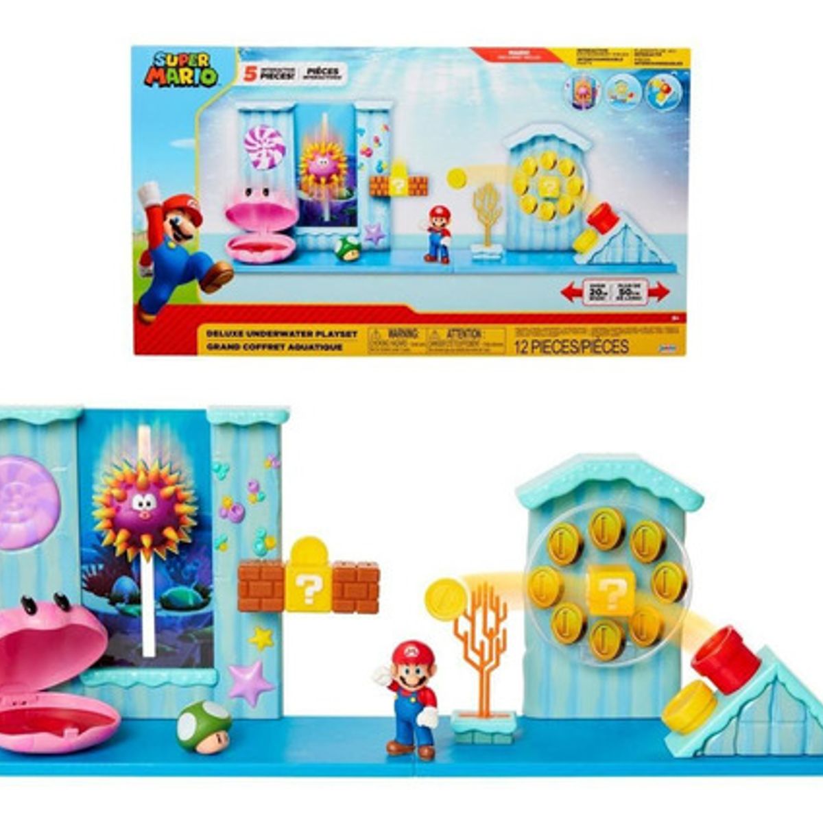 NINTENDO - Playset Nintendo Deluxe Super Mario Bajo el Agua