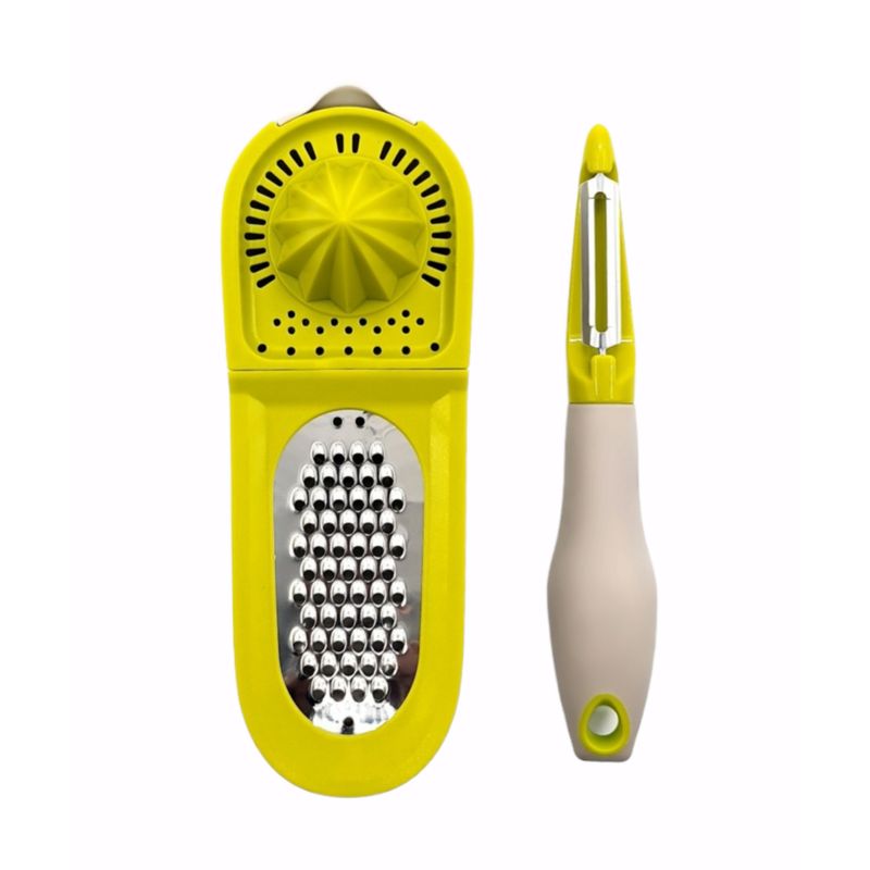MOGA - Pelador de Papa Exprimidor de Limon Rallador Set 2 piezas
