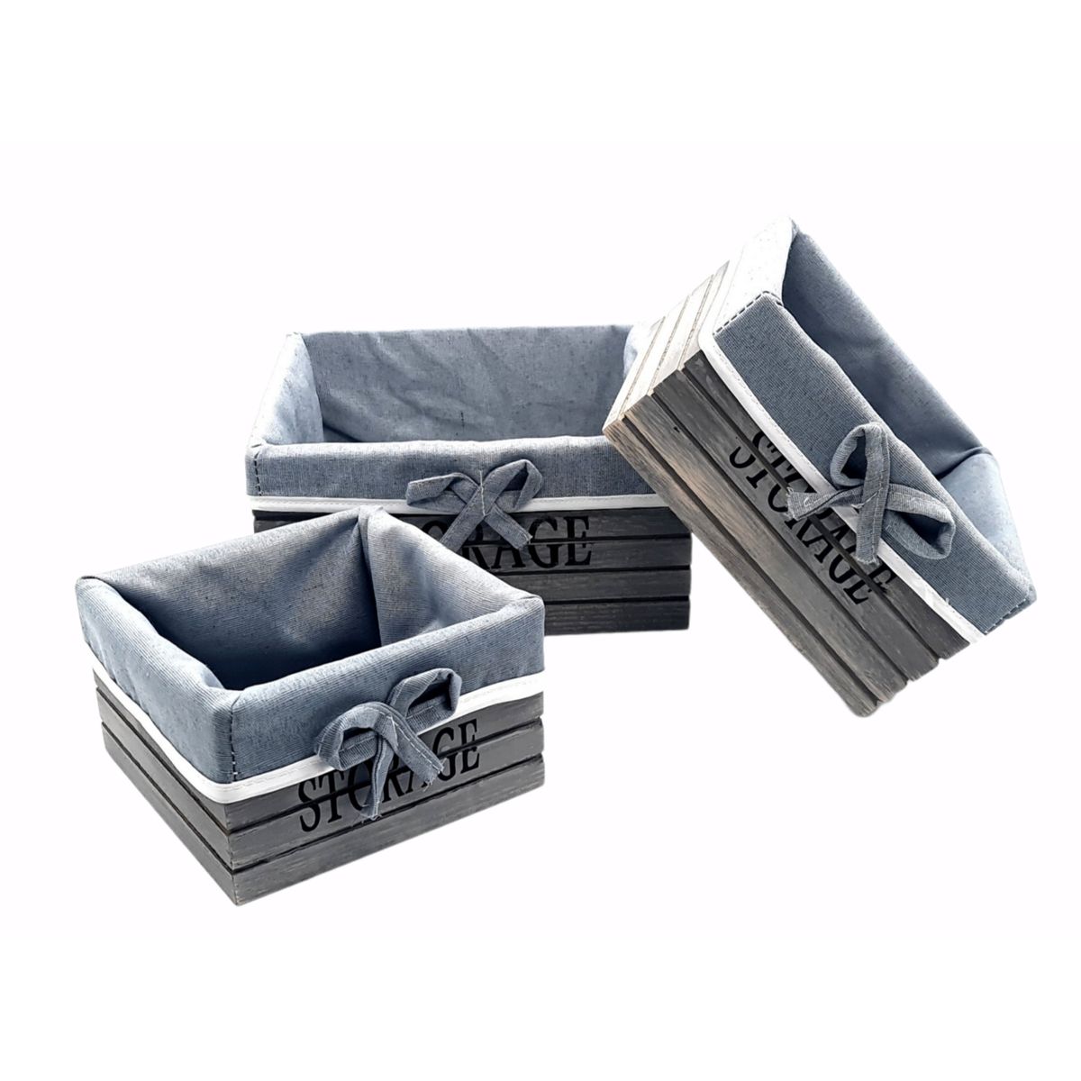 MOGA - Caja Organizadora Panera Set 3 Pza C/Genero Cuadrada.