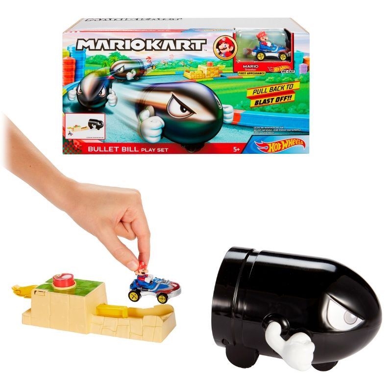 HOT WHEELS - Hot Wheels Mario Kart Lanzador Bullet Bill