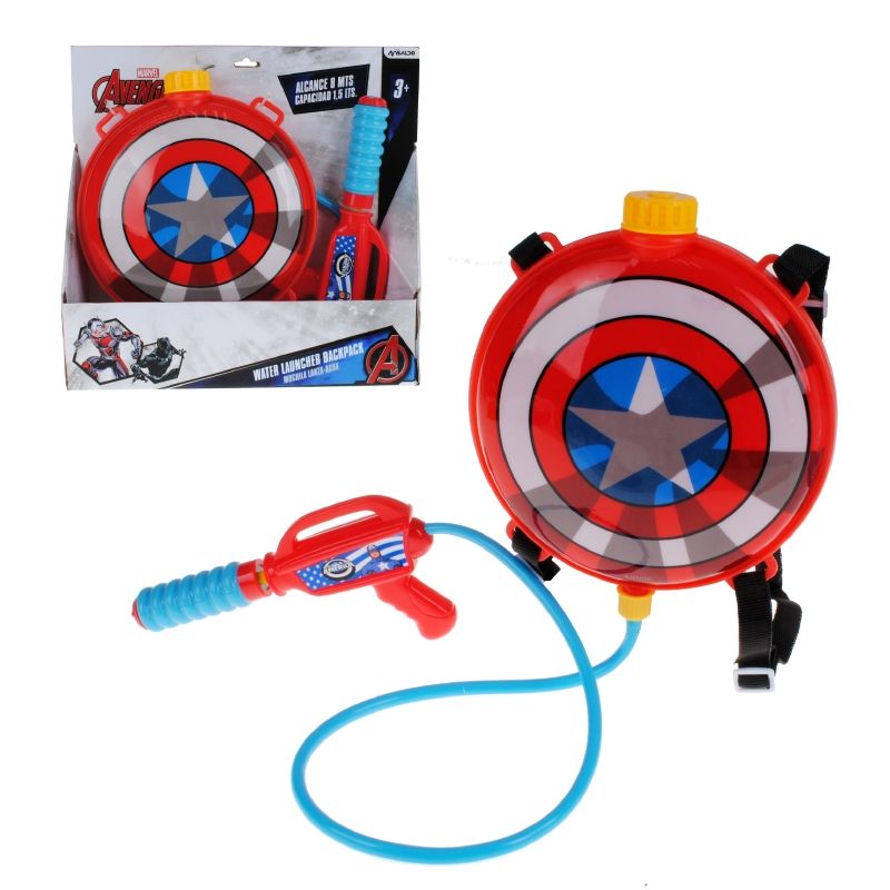MARVEL - Mochila Lanza Agua 1.500 Cc Capitan America