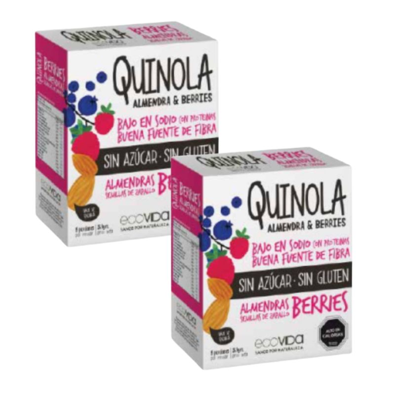 ECOVIDA - PACK X 16 BARRA QUINOLA BERRIES Y ALMENDRAS SIN GLUTEN