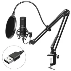 NEWO - Kit Micrófono de condensador USB Atril Antipop