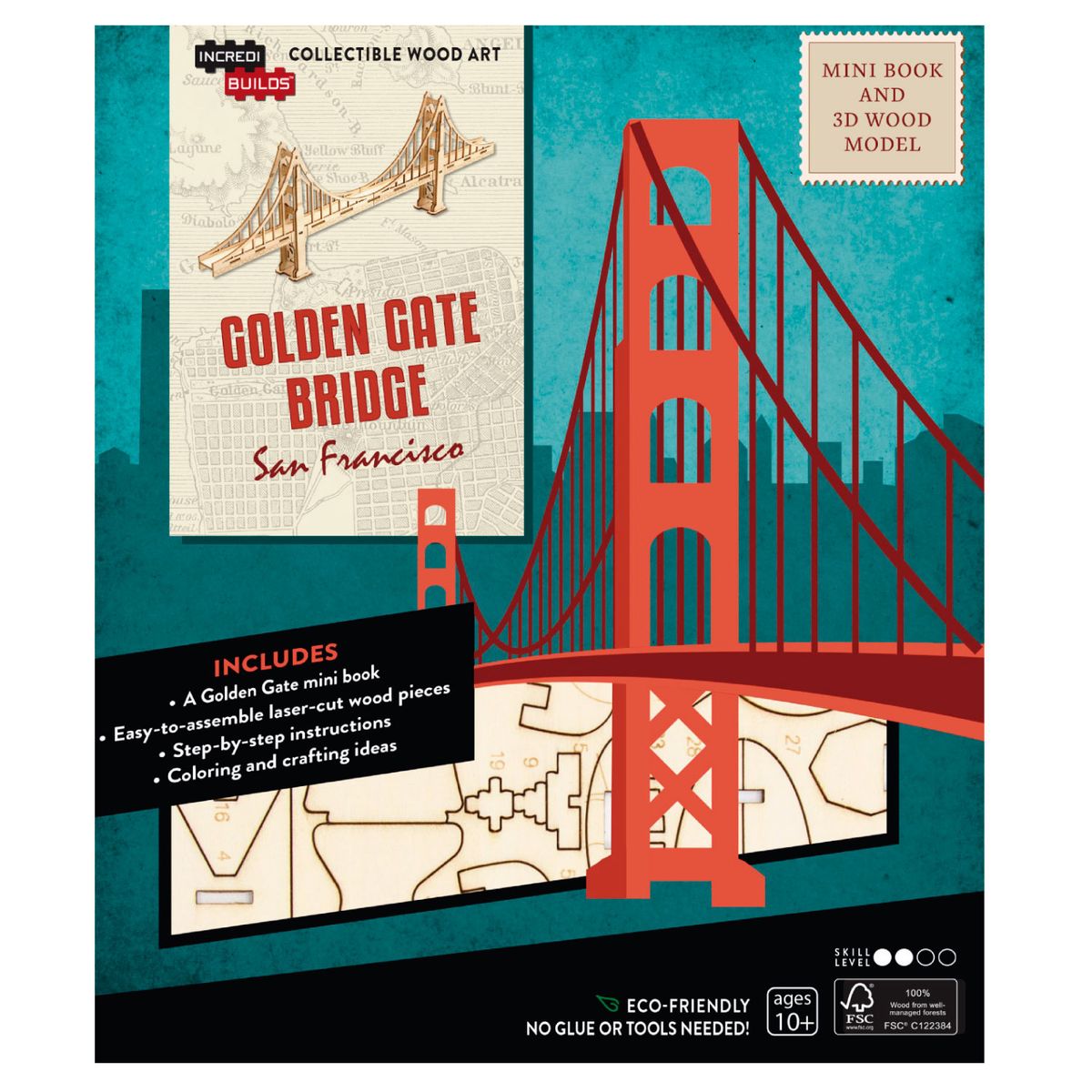 RETAILEXPRESS - San Francisco Golden Gate Bridge Modelo Armable En Madera