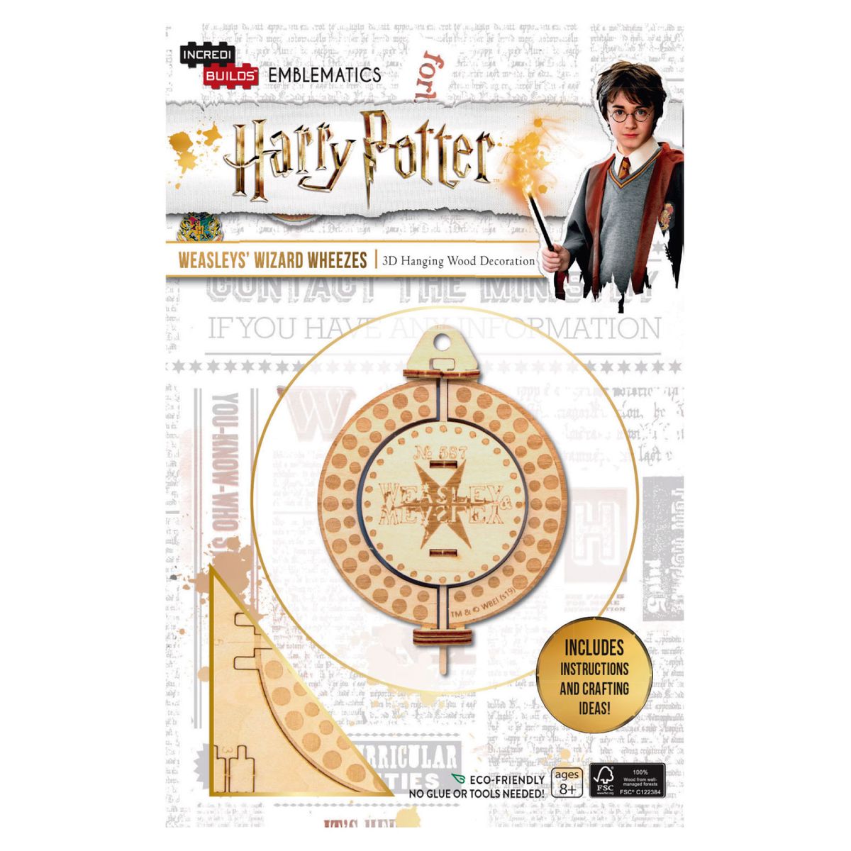 RETAILEXPRESS - Emblema Harry Potter Weasleys' Wizard Modelo Armable Madera