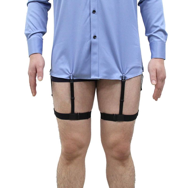 MILLAM - Sujetadores De Camisa Hombre Par Negro