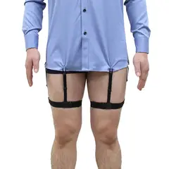 MILLAM - Sujetadores De Camisa Hombre Par Negro