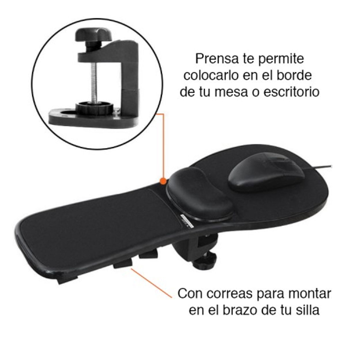 NEWO - Apoya brazos escritorio con Mouse Pad