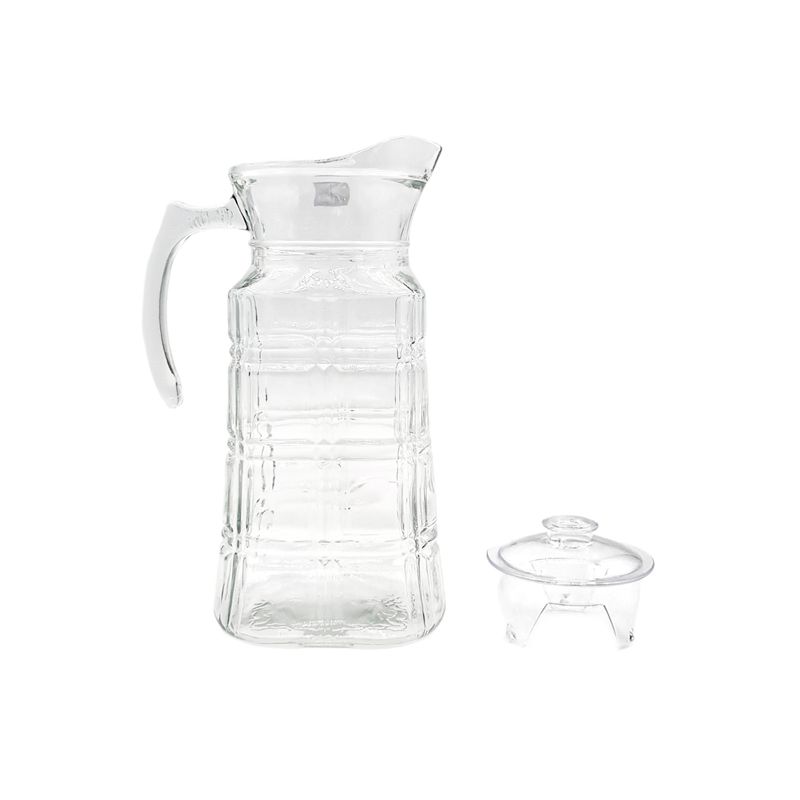 GENERICO - Jarra de Vidrio con Tapa 1.8 Lts 25cm Altura