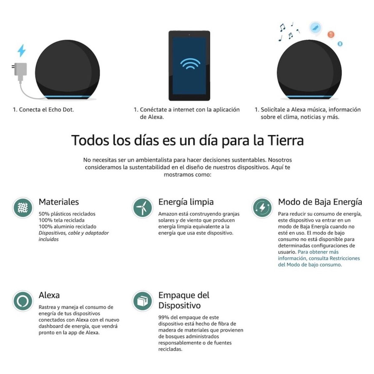 AMAZON - Amazon Alexa Echo Dot 4 Generación Negro