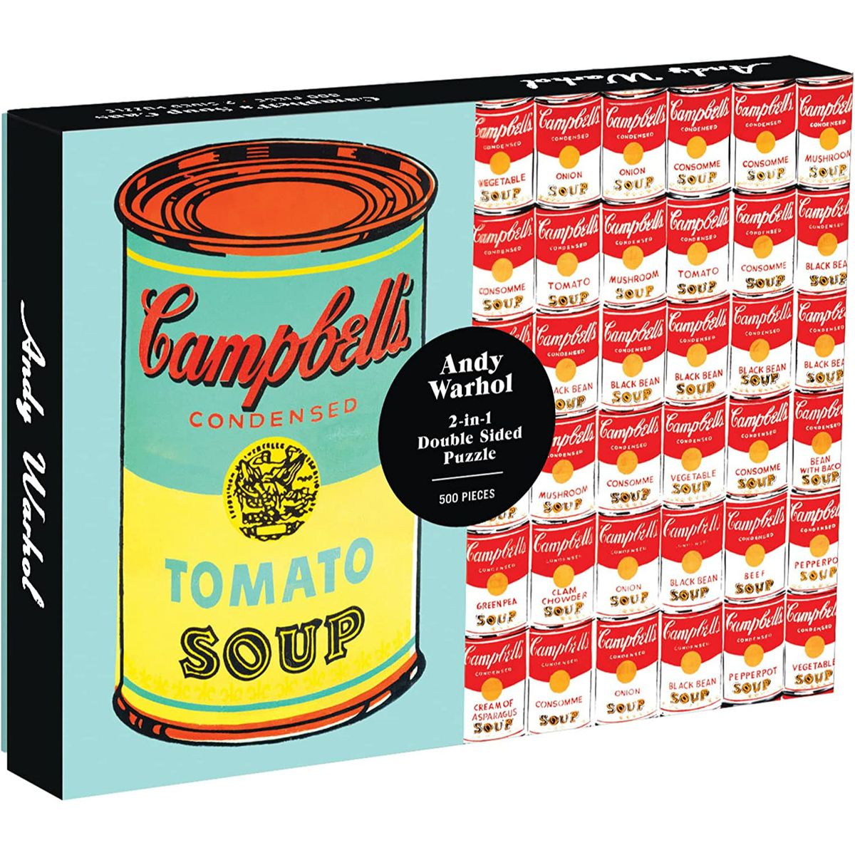 GALISON - Rompecabeza Doble Reversible Warhol Campbell Soup 500 Piezas