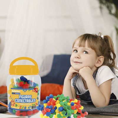 Imagen 2 del producto Juego Didáctico Figuras Conectables 60 Piezas