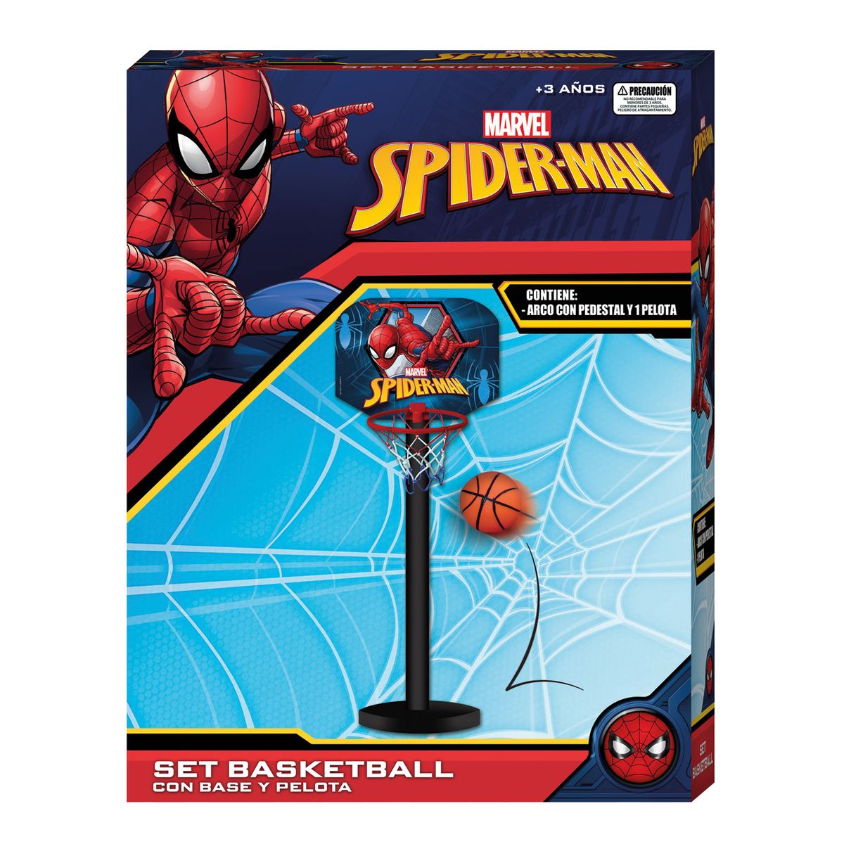 MARVEL - Set Basketball Con Pelota Y Base Spiderman Marvel Pronobel