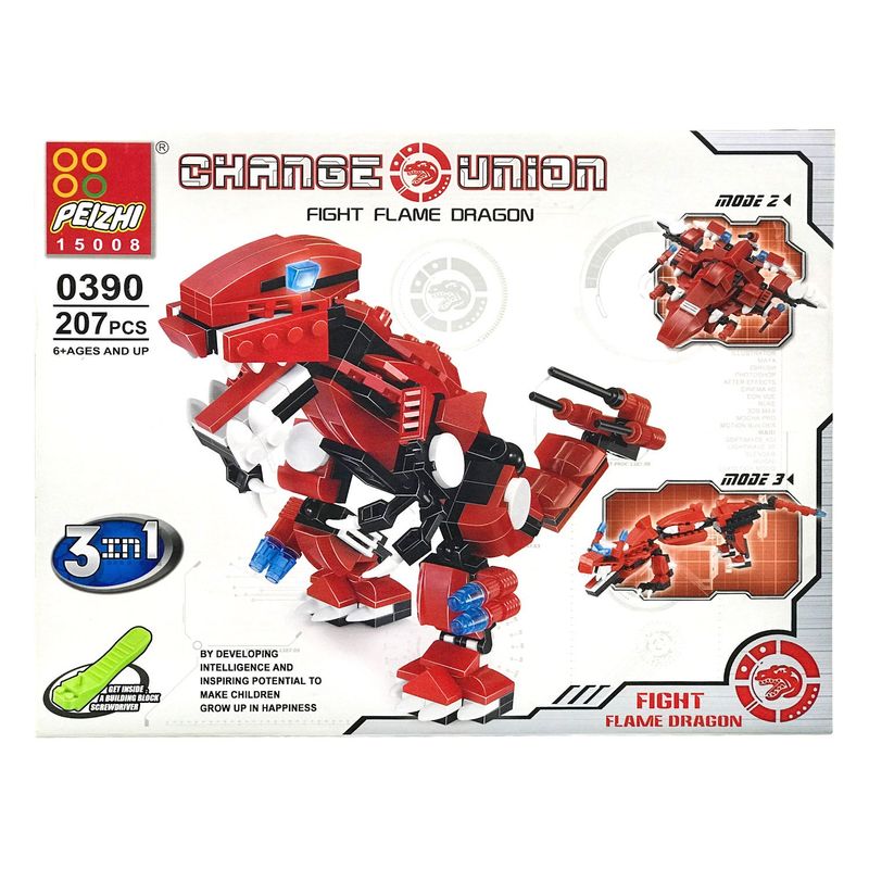 NOBEL TOYS - Armable Dinosaurio 207 Pcs 34x27 Cm