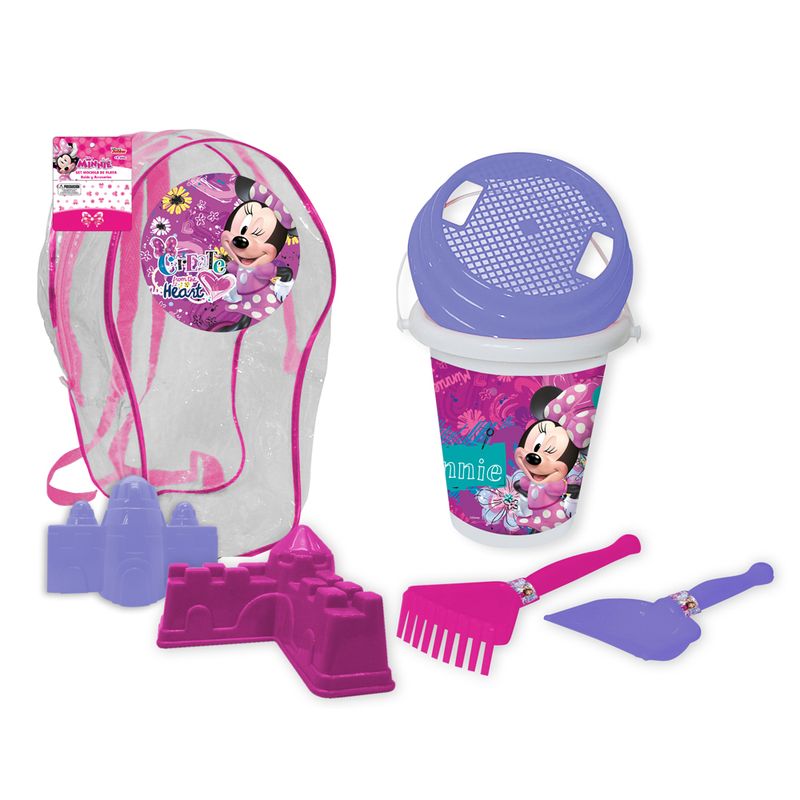 DISNEY - Mochila De Playa Balde Impre. Con Accesorios Minnie Disney