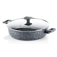 Cacerola / Baja Con Tapa Marmol Gris 32 Cm 70L32Ggy