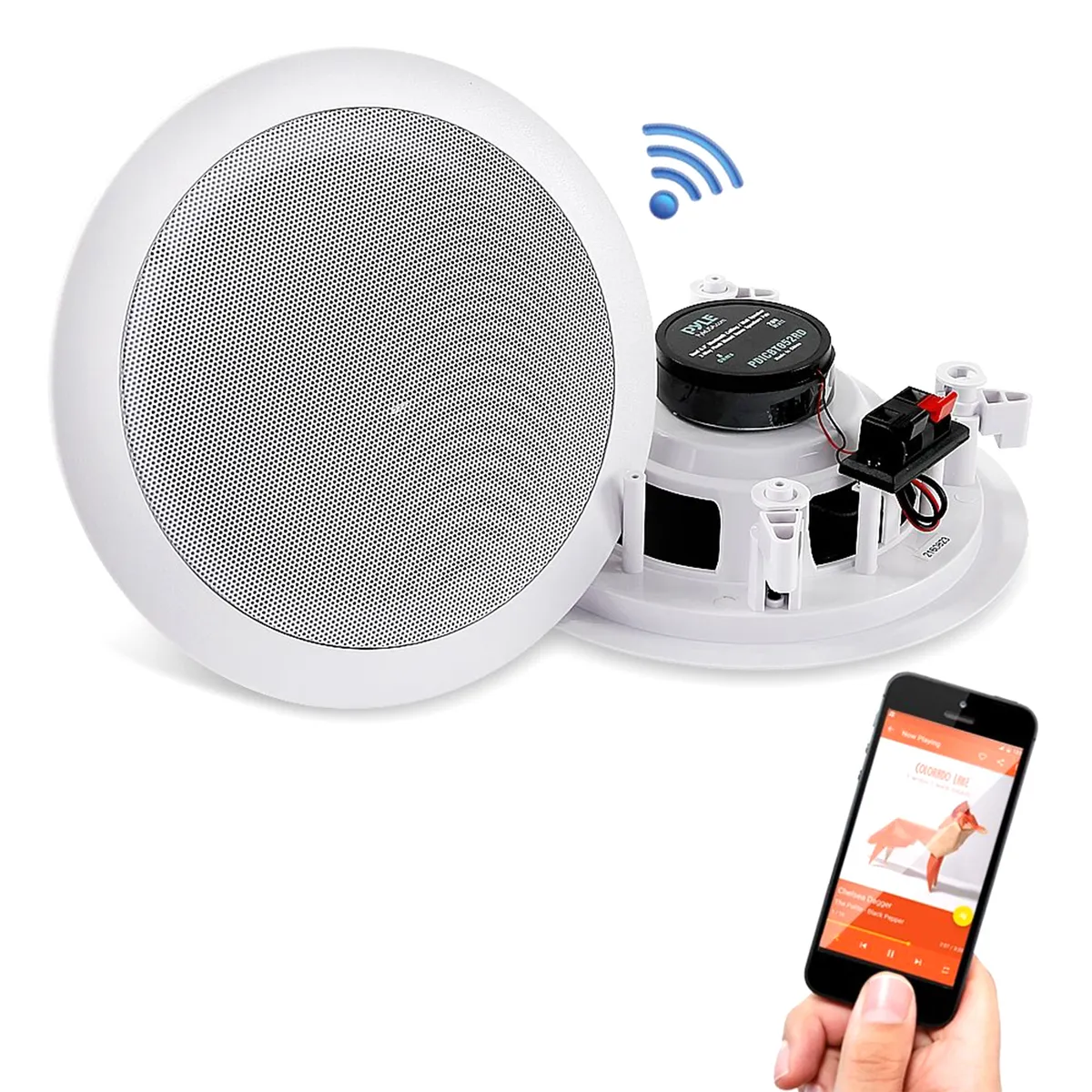 PYLE - Parlantes de Cielo Bluetooth Activos de 6,5" y 200 watts