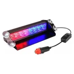 GENERICO - Baliza Parabrisa Led Estroboscopica Azul-Rojo