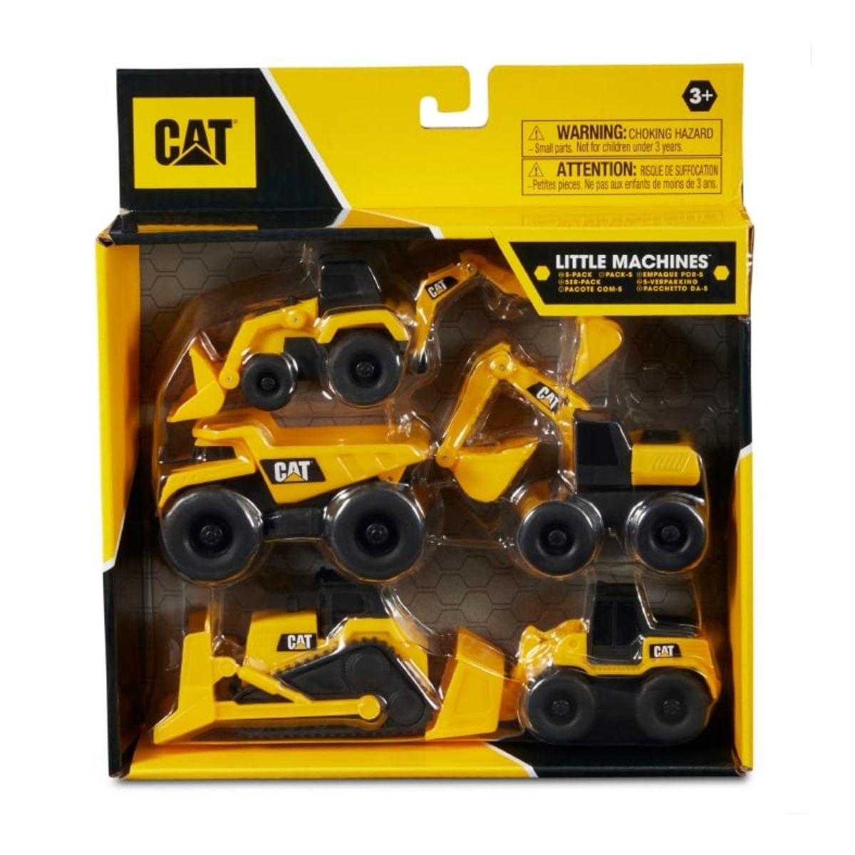 CAT - Mini vehículos CAT pack de 5 maquinarias de construcción