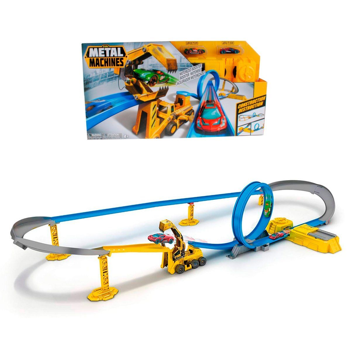 METAL MACHINES - Pista giratoria Metal Machines 3.2 metros con lanzador y 2