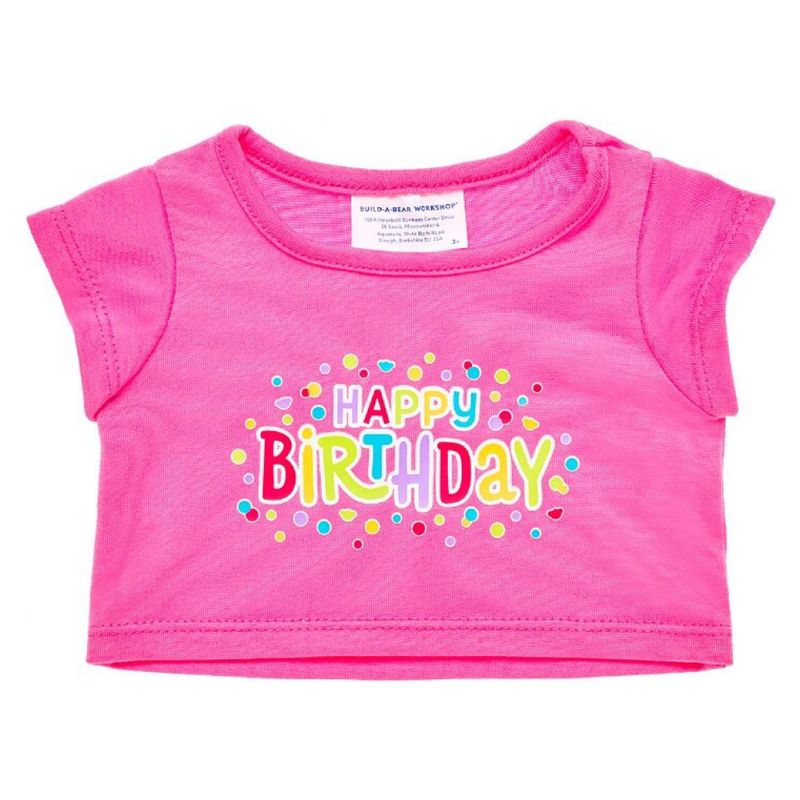 BUILD A BEAR - Polera Cumpleaños Rosada V2 Build-A-Bear