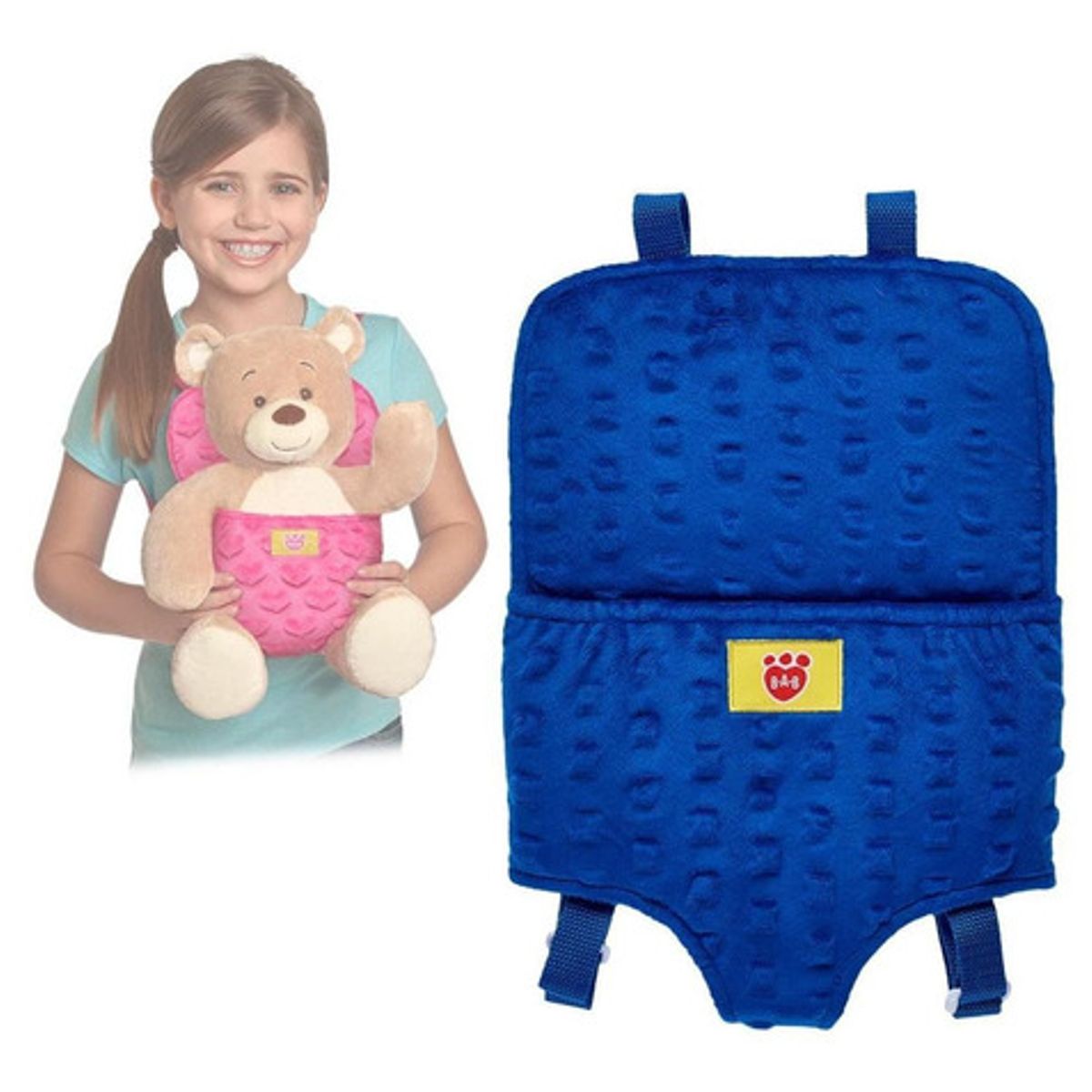 BUILD A BEAR - Mochila Build A Bear azul para osos de peluche