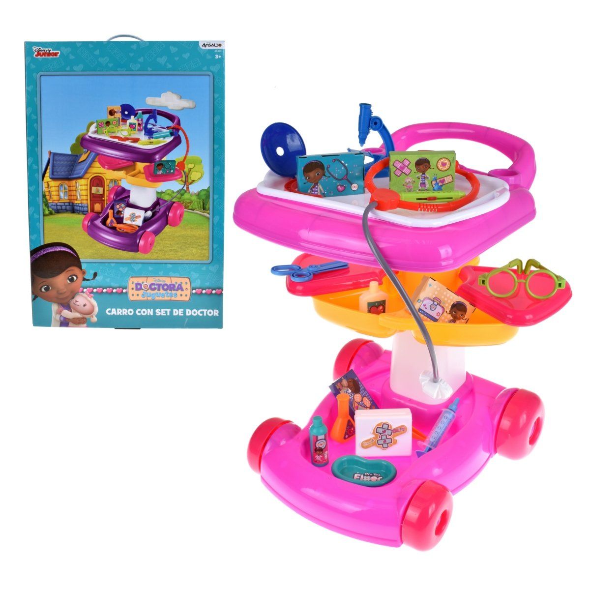 ANSALDO - Carro Con Set De Doctor Doctora Juguetes